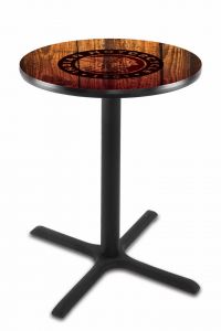 Indian Motorcycle Head Logo L211 Pub Table with Barn Wood