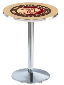 Indian Motorcycle Head Logo Chrome L214 Pub Table