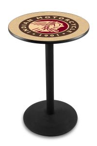 Indian Motorcycle Head Logo Black Wrinkle L214 Pub Table