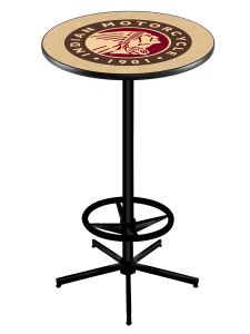 Indian Motorcycle Head Logo Black Wrinkle L216 Pub Table