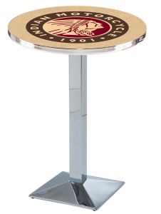 Indian Motorcycle Head Logo Chrome L217 Pub Table