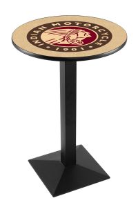 Indian Motorcycle Head Logo Black Wrinkle L217 Pub Table