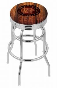 Indian Motorcycle Holland Bar Stool L7C3C with Barn Wood