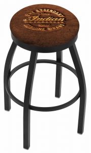 Indian Motorycycle L8B2B Bar Stool with Brown Leather