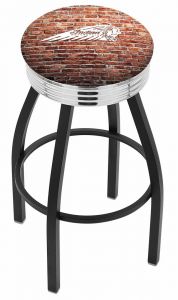 Indian Motorcycle L8B3C Bar Stool with Brick Wall