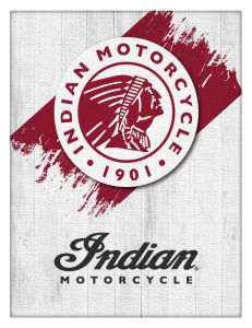 Indian Motorcycle Iconic Headdress Logo Printed Canvas