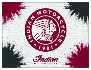 Indian Motorcycle Iconic Headdress Logo Printed Canvas