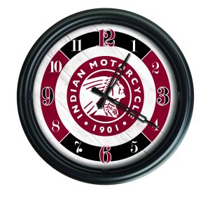 Indian Motorcycle Logo Head Outdoor LED Clock