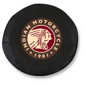 Indian Motorcycle Head Logo Black Tire Cover